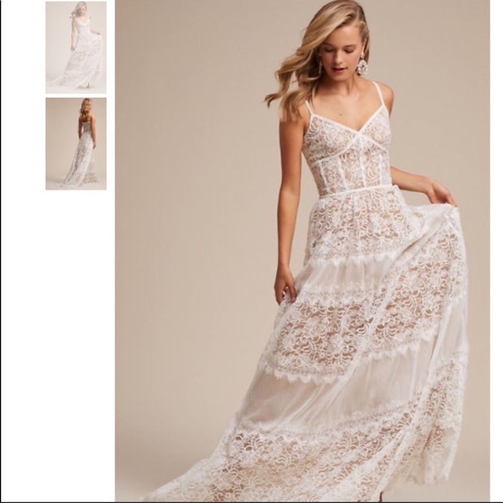 BHLDN Uma  White Lace dress new with tag